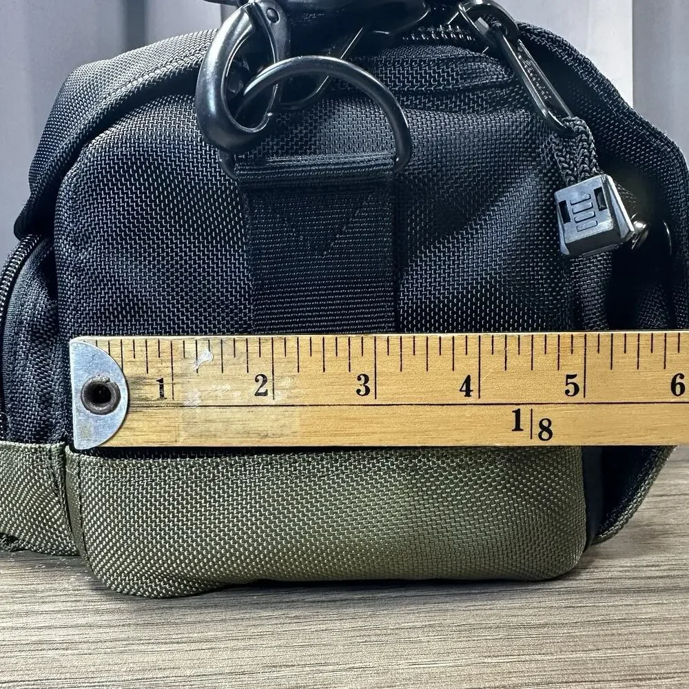 Canon Camera Bag Padded SLR Multi Strap Black & Green Carry Tote Shoulder Case